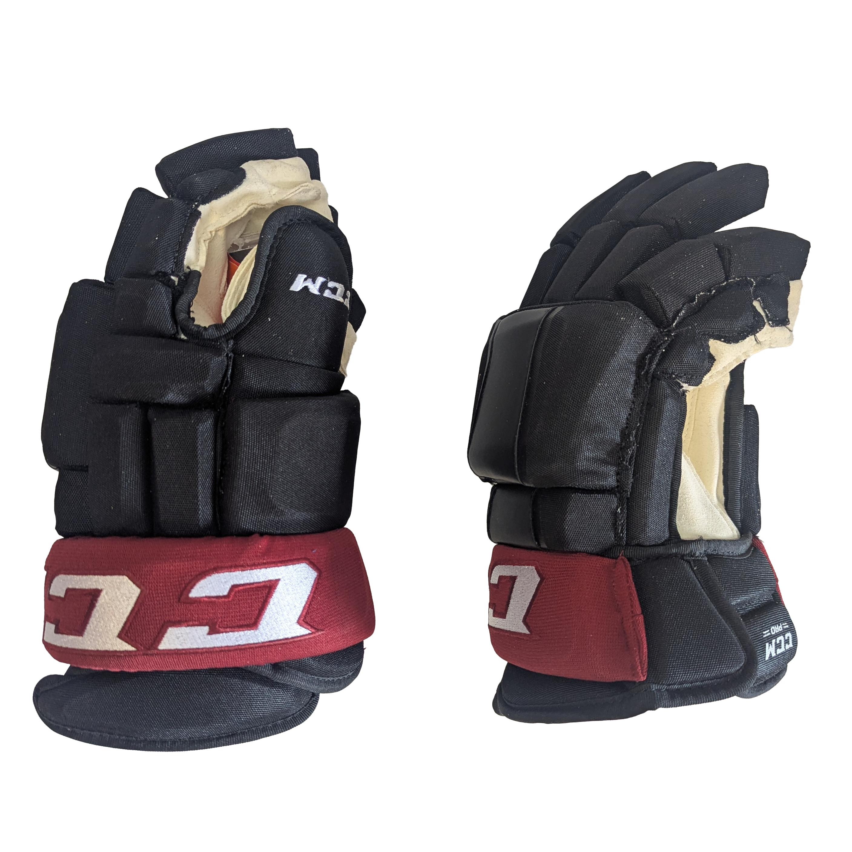 CCM HG97 - NHL Pro Stock Glove - Arizona Coyotes (Black/Burgundy)